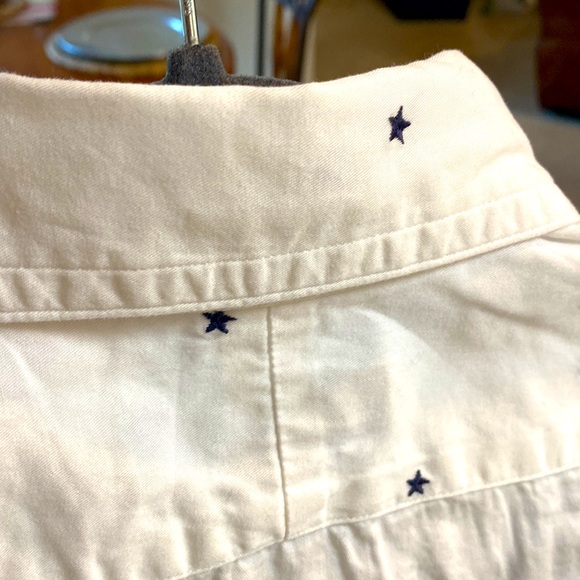 Daniel Cremieux Classics Mens Sz Small White Blue Stars Shirt - Picture 8 of 16